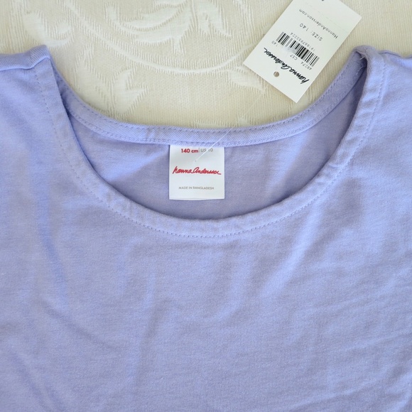 NWT Hanna Andersson Lavender Short Sleeve Dress Size 10 - Picture 2 of 9